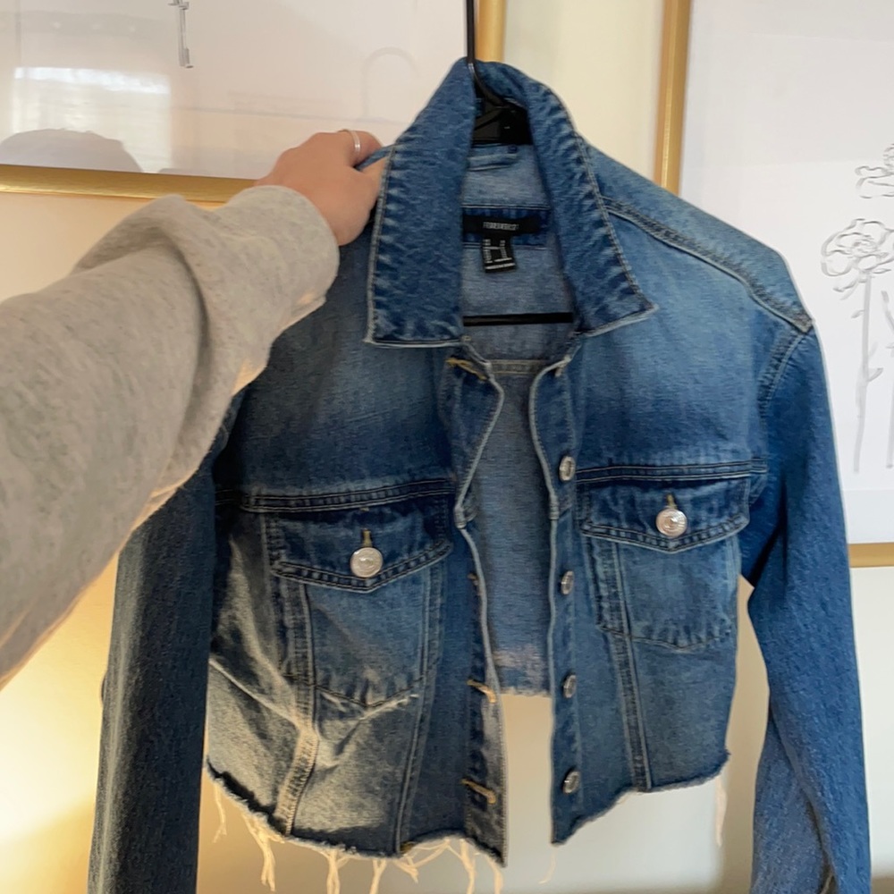 Forever 21 crop Jean jacket